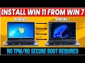 How to Upgrade From Windows 7 to Windows 11 any PC/Laptop 2024 (Offline Upgrade)No TPM/Secure Boot🤯