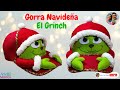 🔴Cómo Hacer GORRAS Navideñas DEL GRINCH, Fácil Paso a paso con Arte en Tus Manos