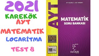 2022 Karekök Ayt Matemati̇k Logari̇tma Test 8