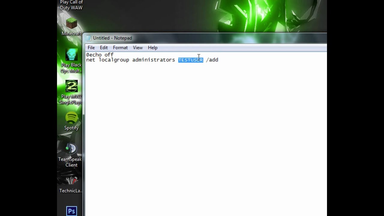 How To Code Batch Files EP.2 (Make A User Administrator) - YouTube