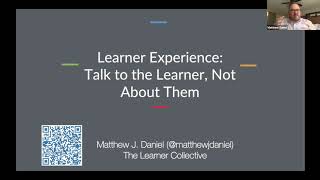 MLevel VCS 2019 - Understanding the Learner Experience presented by Matthew Daniel