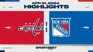 NHL Game 1 Highlights | Capitals vs. Rangers  April 21, 2024