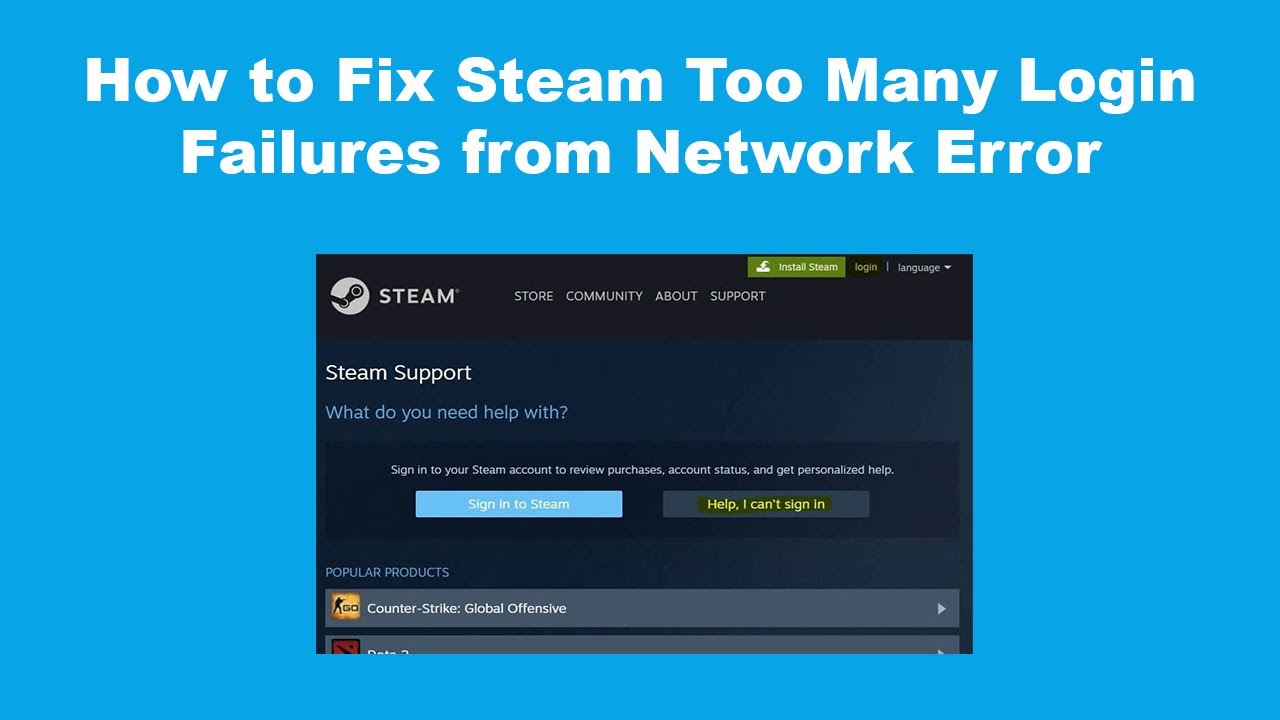 Fix There have been too many login failures Steam error