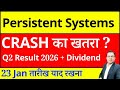 Persistent Systems share news, Persistent dividend, Persistent q3 result 2026,Persistent share crash