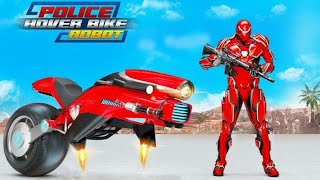 Flying Moto Robot Hero Hover Bike Robot Game screenshot 1