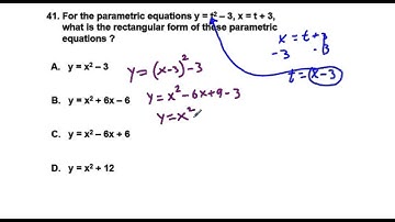 Precalculus Parametric Equations to Rectangular Form
