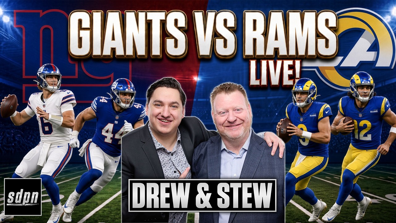 Los Angeles Rams vs New York Giants MNF LIVE w/ Drew & Stew