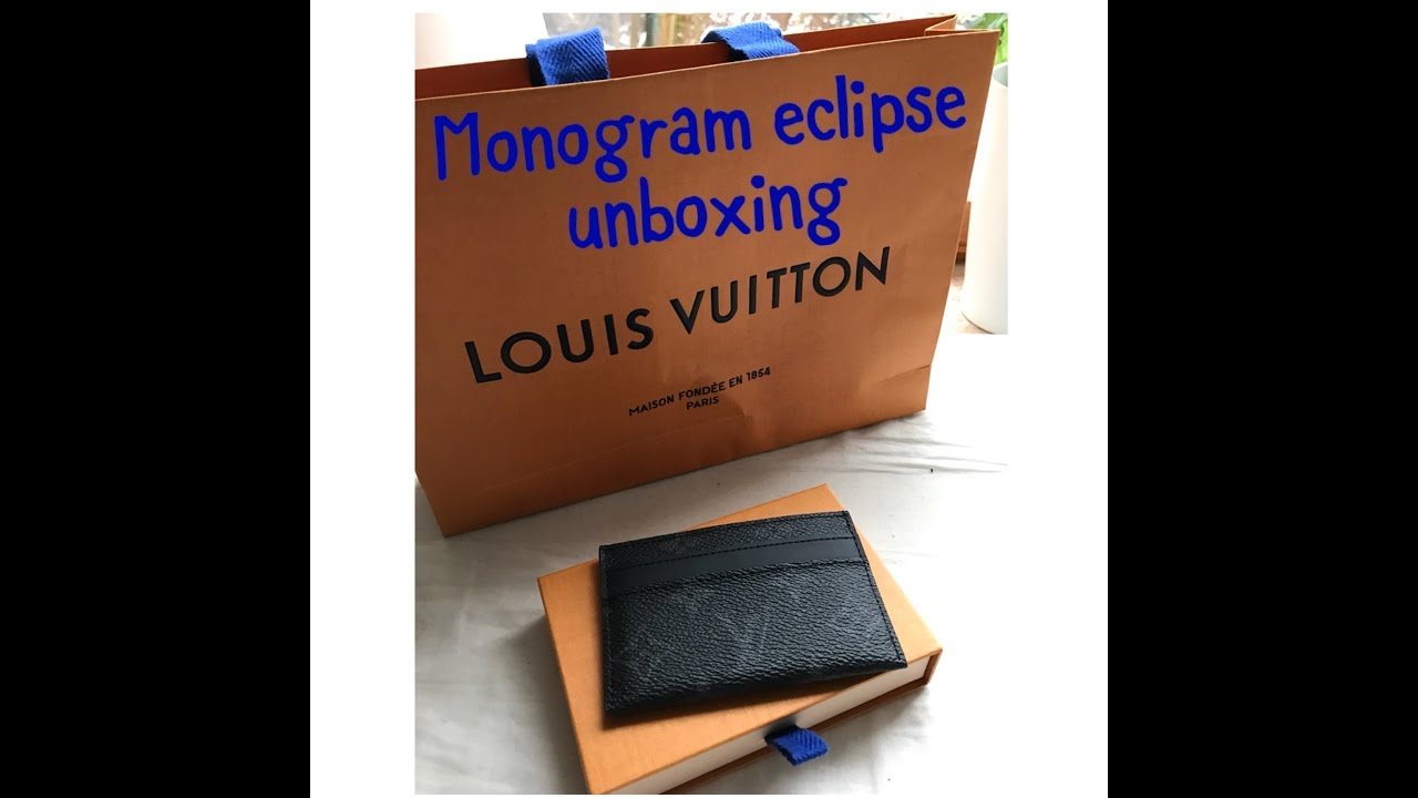 Louis Vuitton unboxing! Porte Cartes Double Monogram Eclipse 