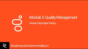 Genesys Cloud Agent Module 5 Quality Management
