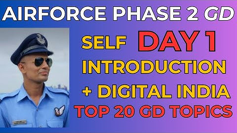 Airforce Group Discussion Self intro + Digital India // Airforce Phase 2 GD @CADETSDEFENCEACADEMY