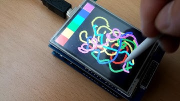 Arduino Uno 로 2.8인치 TFT Touch LCD Shield 를 장착해서 터치 테스트 해보기