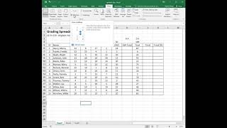 Excel - Basics, Pt 1 - Grading Spreadsheet