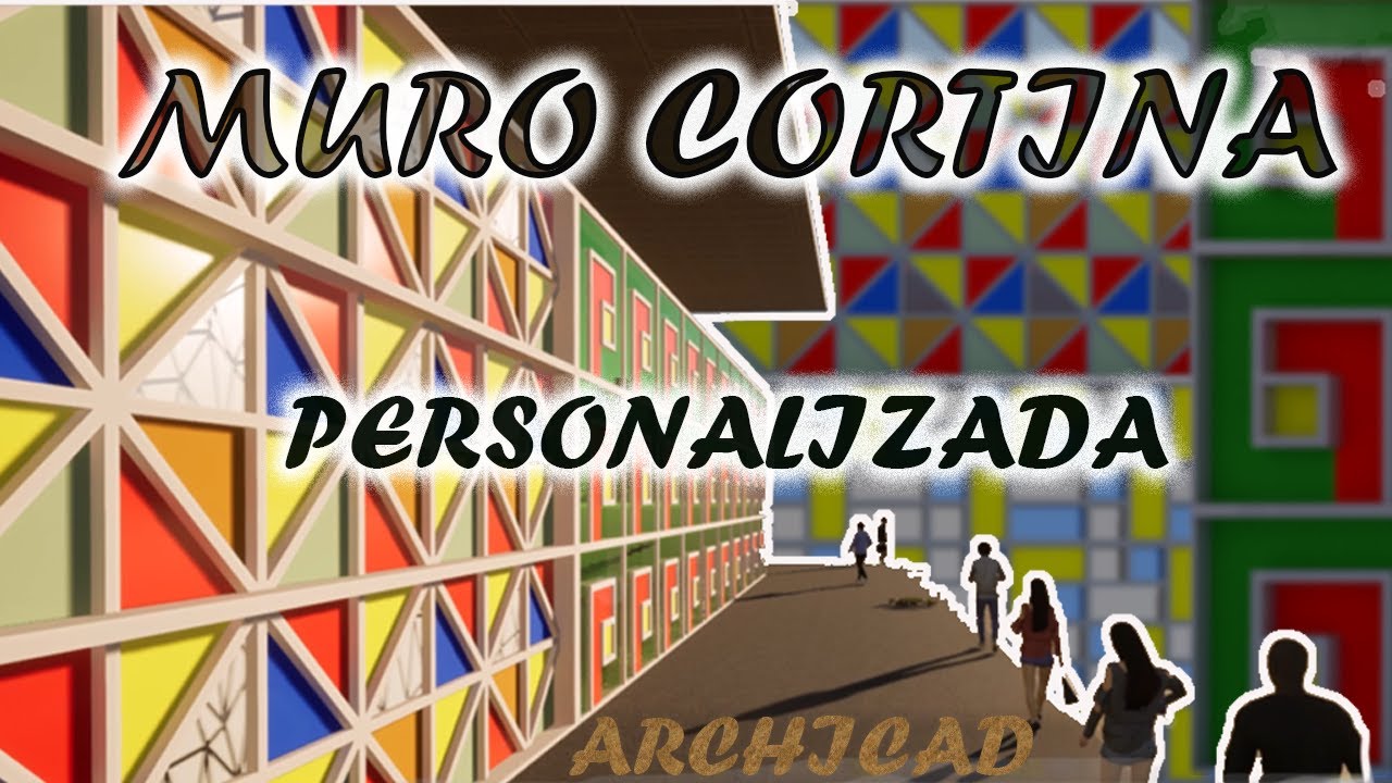 MURO CORTINA-FACHADAS COMPLEJAS-CELOSIA(CUADRADO, TRIANGULO...)-ARCHICAD 26