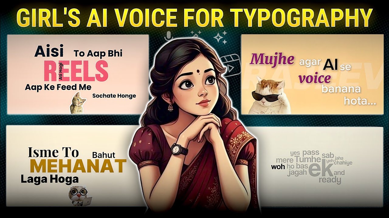 Girl's Ai Voice For Typography Reels 🥰 | How To Build A Typography Reels For Girl | Instagram Trend