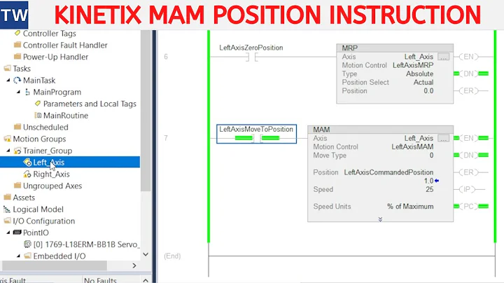 Kinetix Position Control with the MAM Motion Axis Move in Studio 5000