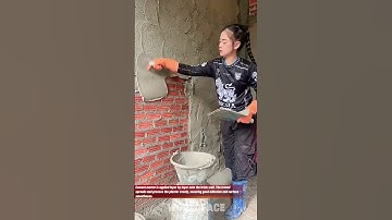 Wall Plastering Process | Smooth Cement Rendering on Brick Wall
