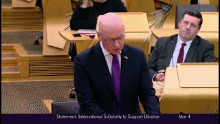 John Swinney: Scotland stands in solidarity with Ukraine, forever