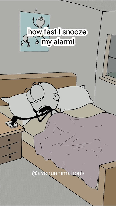 how fast i snooze my alarm! 🤣 (best animation memes) #shorts