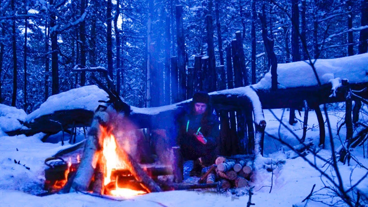 ВЫЖИВАНИЕ В СОЛО НА ХОЛОДЕ | Ночь была страшной — я замерз!