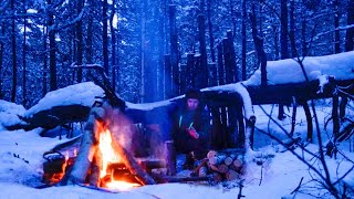 Solo SURVIVAL IN THE COLD | Night was Scary - I was Freezing!