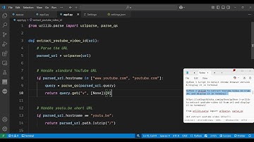 Python 3 Urllib to Extract YouTube Video ID From URL and Display it in Terminal