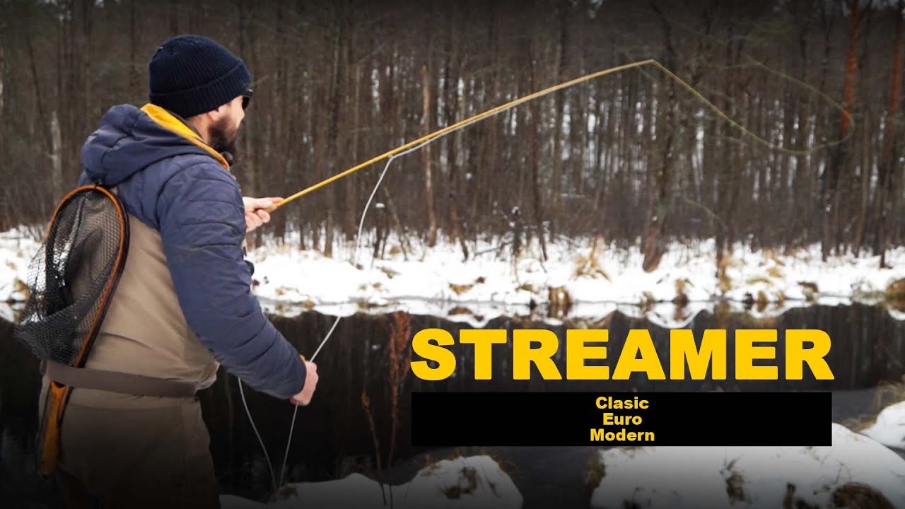 Streamer technikos - upėtakių žvejybą žiemą museline