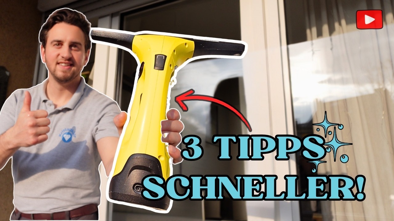 Nie wieder Streifen beim Fenster putzen mit diesen 3 (+1) Tricks! Kärcher Fenstersauger.