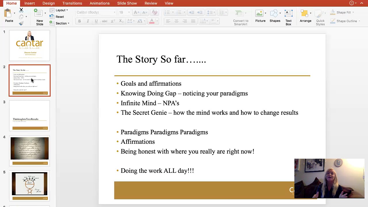 Lesson 5 - Thinking Into Results by Sheena Cantar