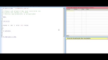 VisuALG: utilizando o comando PARA.