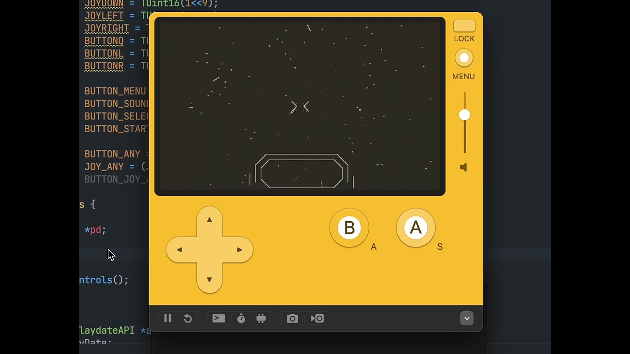 Porting Evade 2 on the Play Date  (Basic Gfx & controls) 2024-01-11