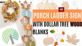 **NEW** HIGH END FALL PORCH SIGN DOLLAR TREE WOOD PLAQUE DIY