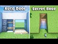 ⚒ Minecraft: 3 Redstone Build Hacks (Auto Door, Secret Base) #3