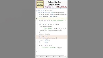 Sum of all Elements in an array in Java #shorts #java #trending #javaprogramming