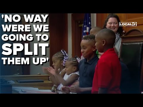 "No way were we going to split them up": Local foster parents adopt 5 siblings