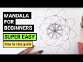 How to draw mandala art for beginners new  super easy  vijayta sharma