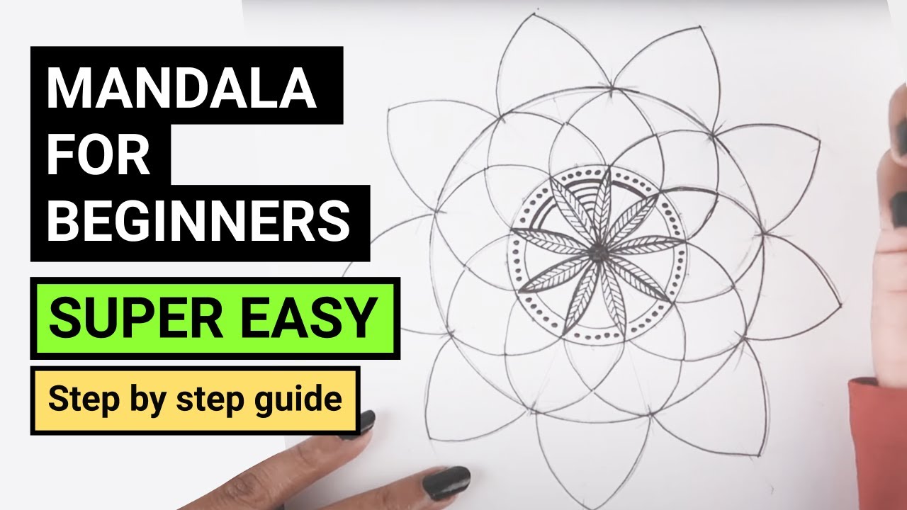 Easy Mandala Art, Mandala Art For Beginners, How To Draw Mandala Art For  Beginners