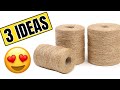 3 IDEAS INCREÍBLES CON HILO DE SISAL PARA DECORAR - Manualidades con Cuerdas