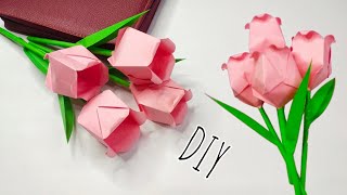 Paper Tulip Flower 🌷| Paper Tulip 🌷 | Making Idea For School