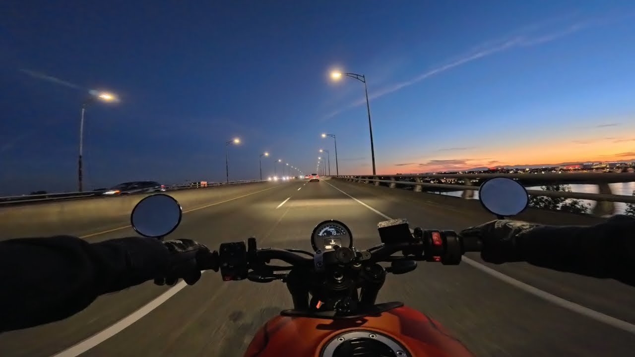Triumph Trident 660 | Sunset Run | Raw Engine Sound | POV | 4K