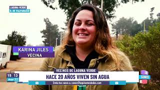 Vecinos de laguna Verde viven hace 20 años sin agua. Aquí Somos Todos, 2022.