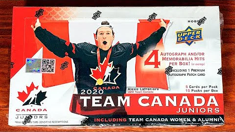 2020 Upper Deck Team Canada Juniors Hockey Hobby Box Break - 4 Hits