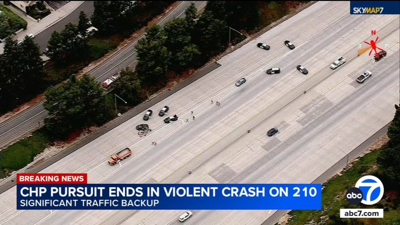 High-speed chase ends in dramatic crash on 210 Fwy in La Crescenta ...