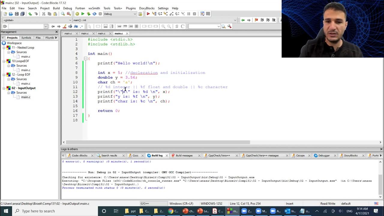 15 - Introduction to C programming | Input and Output - YouTube