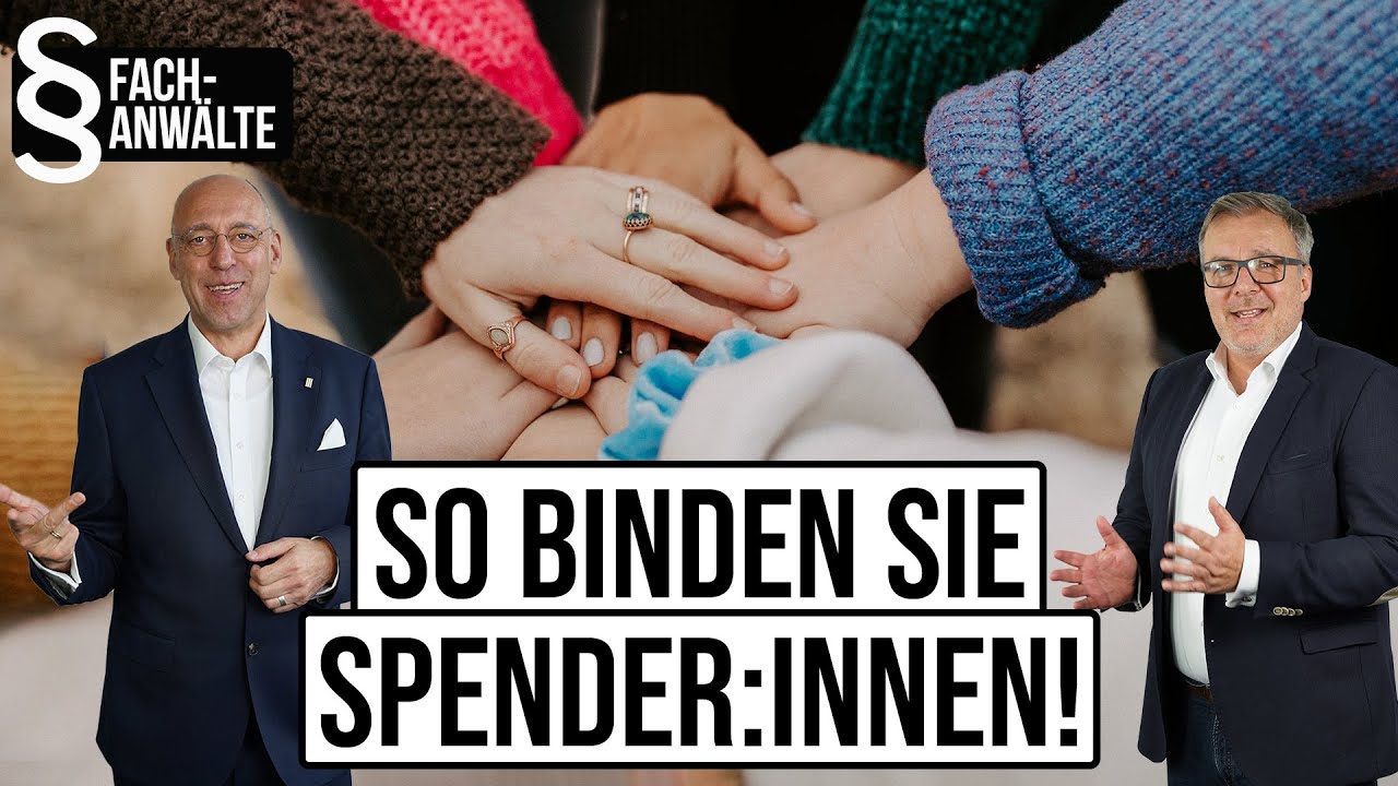 So Gelingt Die Spenderinnenbindung F r Vereine I Vereinfacher de YouTube