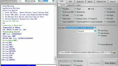 Micromax D320 Hang On Logo Done Flash With Miracle Box