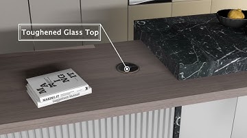 Motorized pop up socket with wireless charging and bluetooth speaker