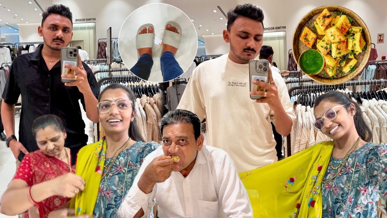 R City mall shopping 🛍️ sath mein special khatta dhokla ! 