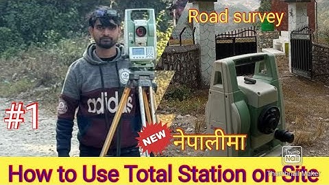 1)Road Survey with Sanding Machine total station Complete Tutorial #surveying #road #dpr #ts