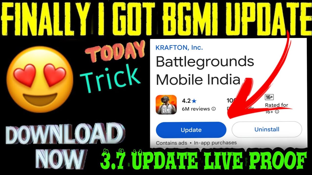 😍💥Finally Bgmi 3.7 Update is here | how to update 3.7 bgmi update | 3.7 Update not showing problem