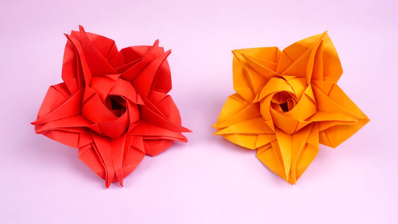 【バレンタイン 折り紙】 折り紙 バラ 折り方 / 折り紙 簡単